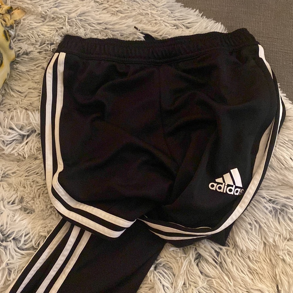 Black adidas track pants